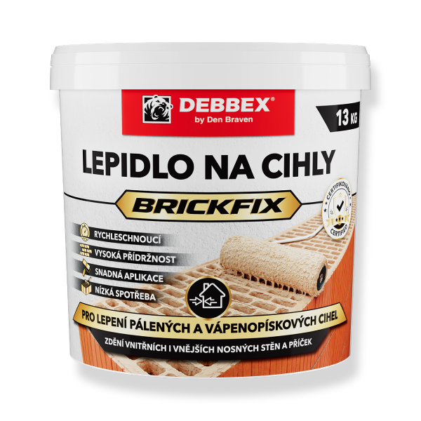 Lepidlo na tehly BRICKFIX od Den Braven, vedro 13 kg