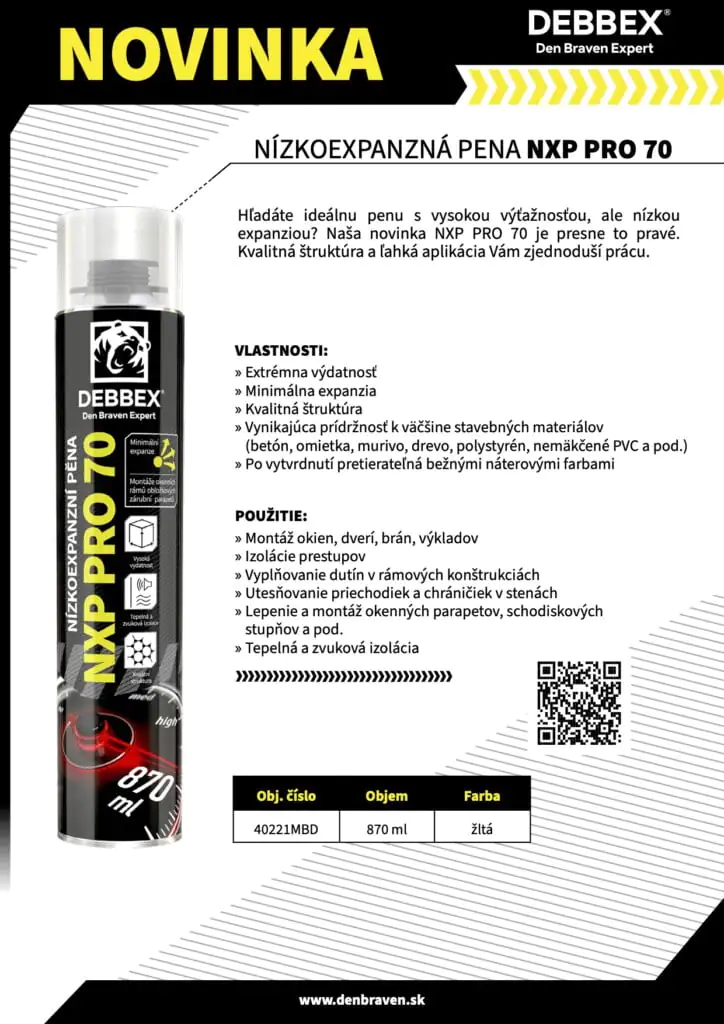 Nízkoexpanzná pena NXP PRO 70