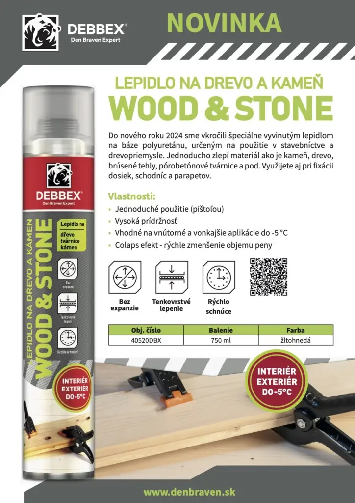 Lepidlo na drevo a kameň WOOD & STONE