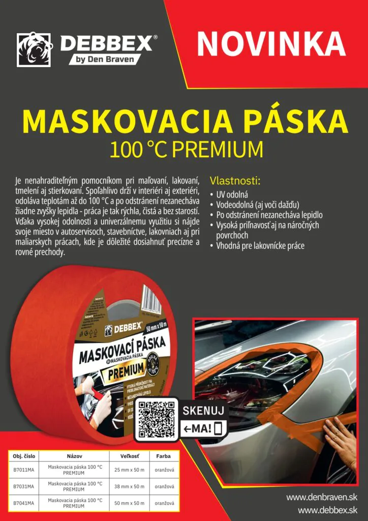 Maskovacia páska 100 ° C PREMIUM