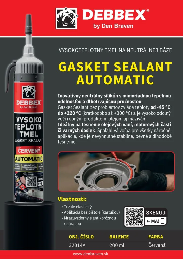 Vysokoteplotný tmel Gasket Sealant červený AUTOMATIC